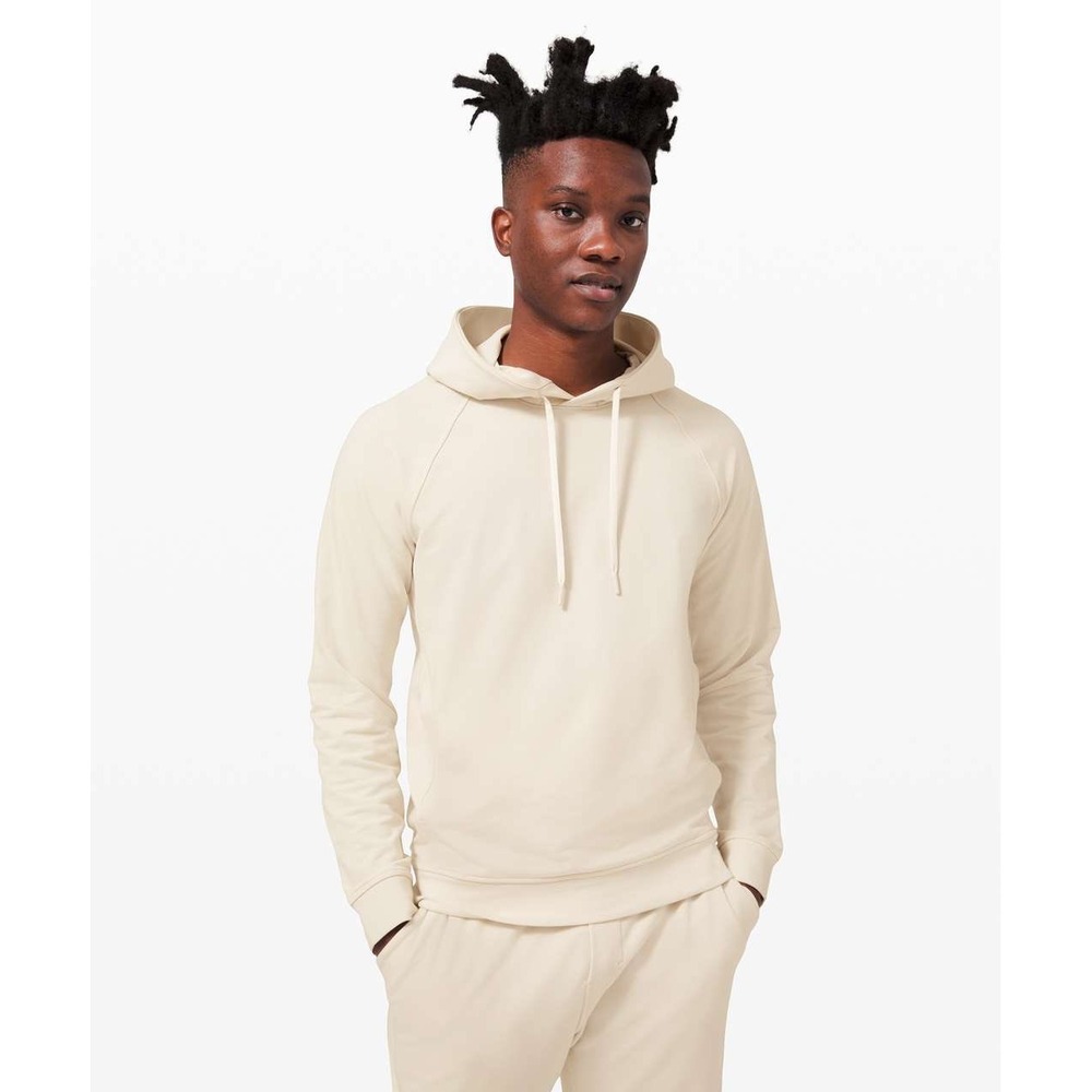 Lululemon City Sweat Pullover Hoodie In White Opal Size L Athleisure Travel Gym